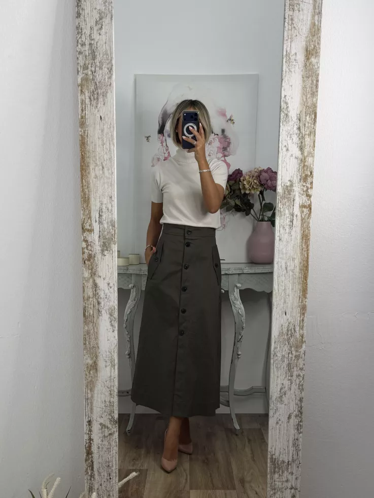 Falda Safari verde