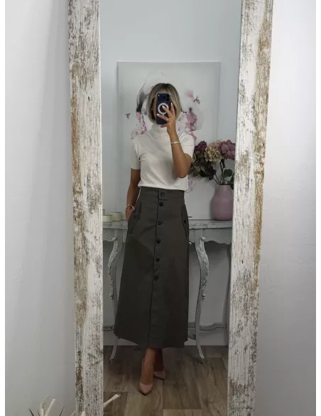 Falda Safari verde