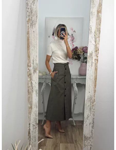 Falda Safari verde