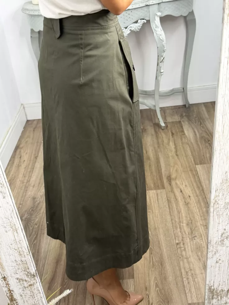 Falda Safari verde