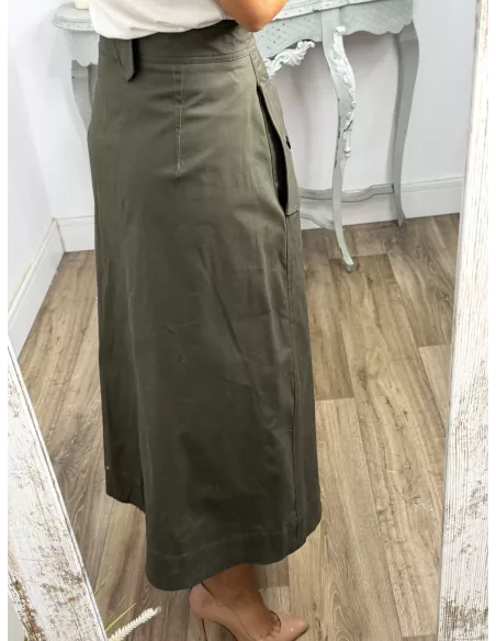 Falda Safari verde