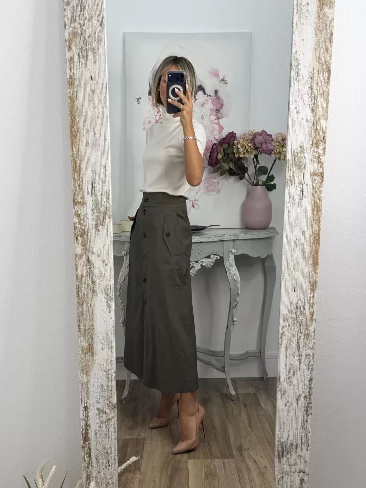 Falda Safari verde