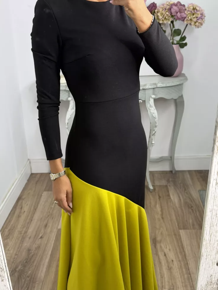 Vestido Jerez negro y lima