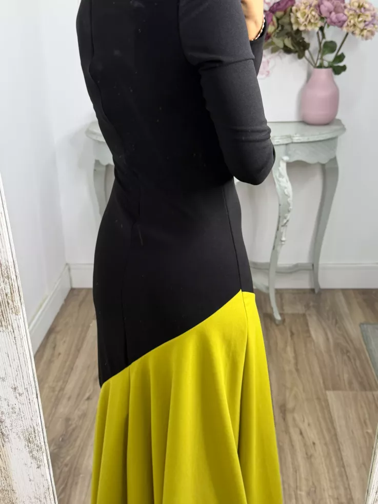 Vestido Jerez negro y lima