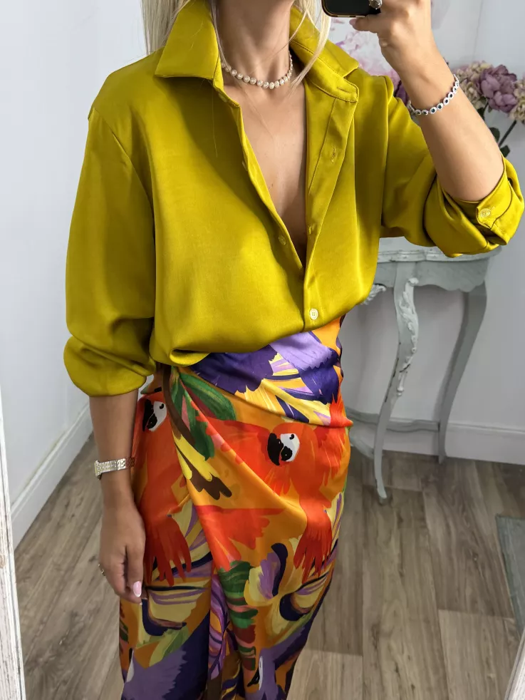 Falda pareo satinada estampado colores
