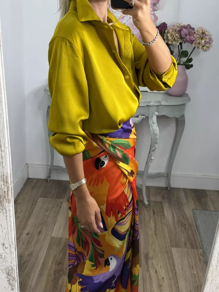 Falda pareo satinada estampado colores