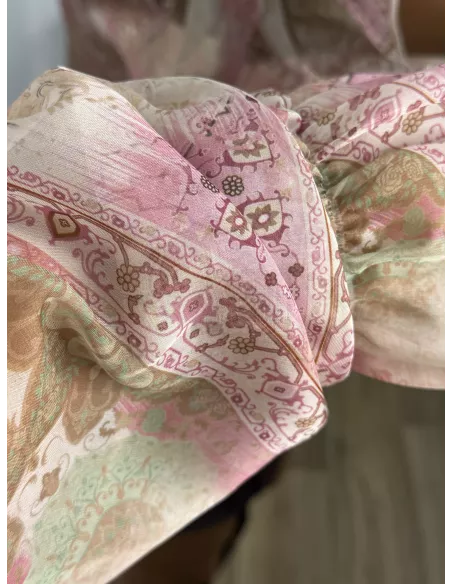 Camisa Lena estampada rosa