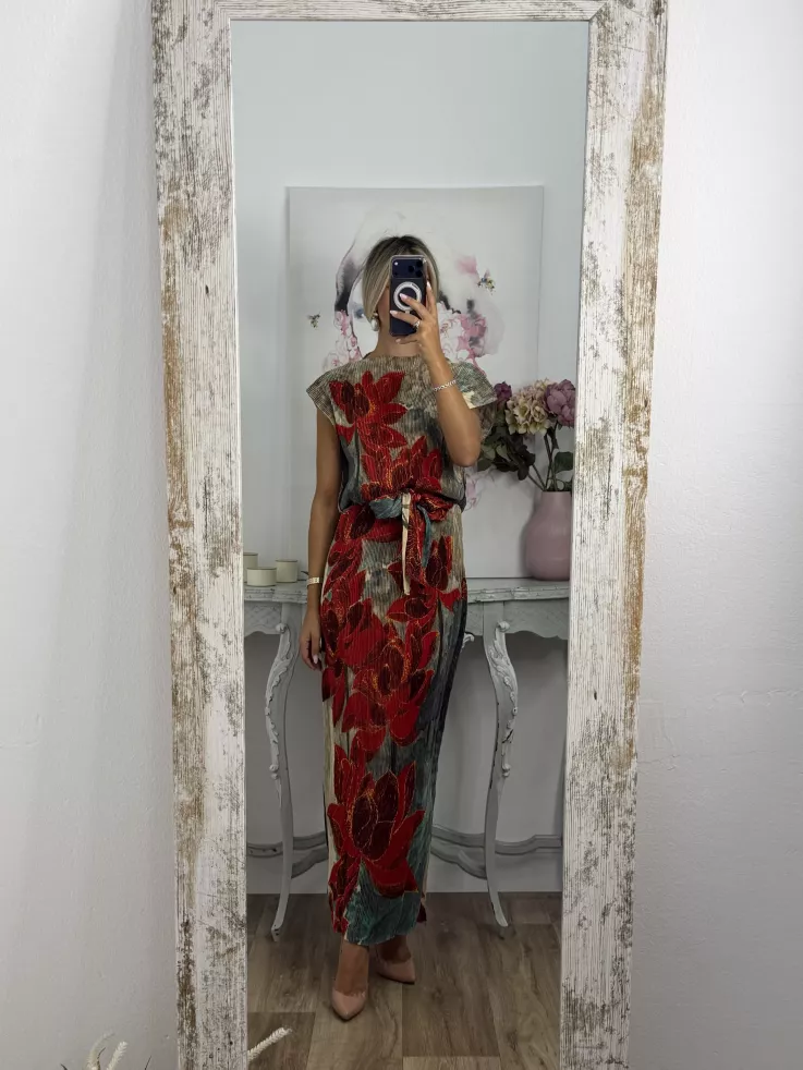 Vestido Catalina estampado rojo