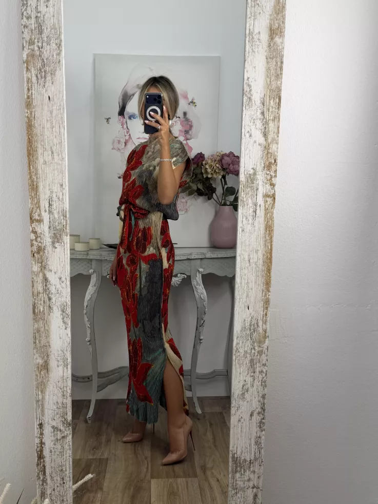 Vestido Catalina estampado rojo