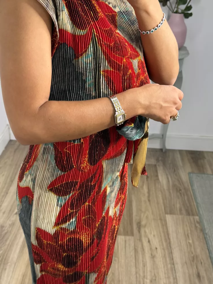 Vestido Catalina estampado rojo