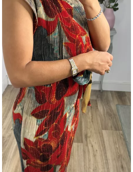 Vestido Catalina estampado rojo