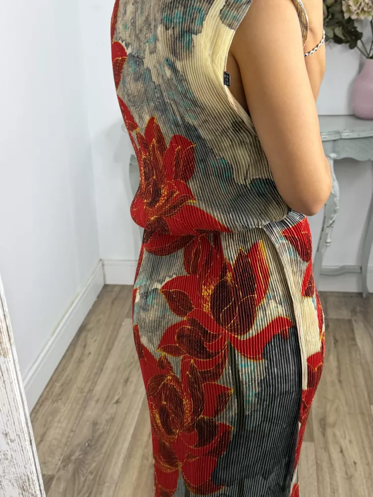 Vestido Catalina estampado rojo