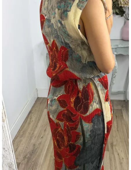 Vestido Catalina estampado rojo