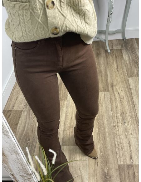 Jeans Iría vaquero marrón de campana