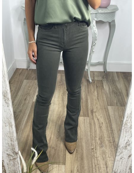 Jeans Iria vaquero verde de campana