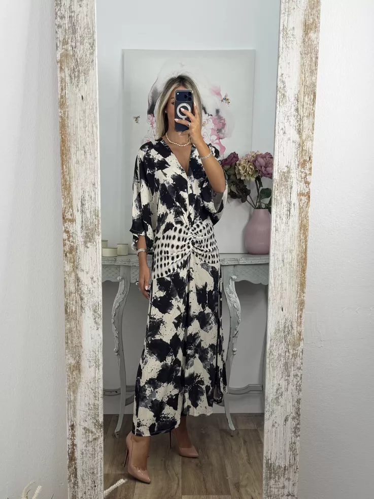 Vestido Natalia estampado negro