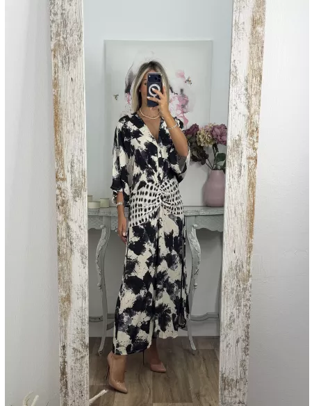 Vestido Natalia estampado negro