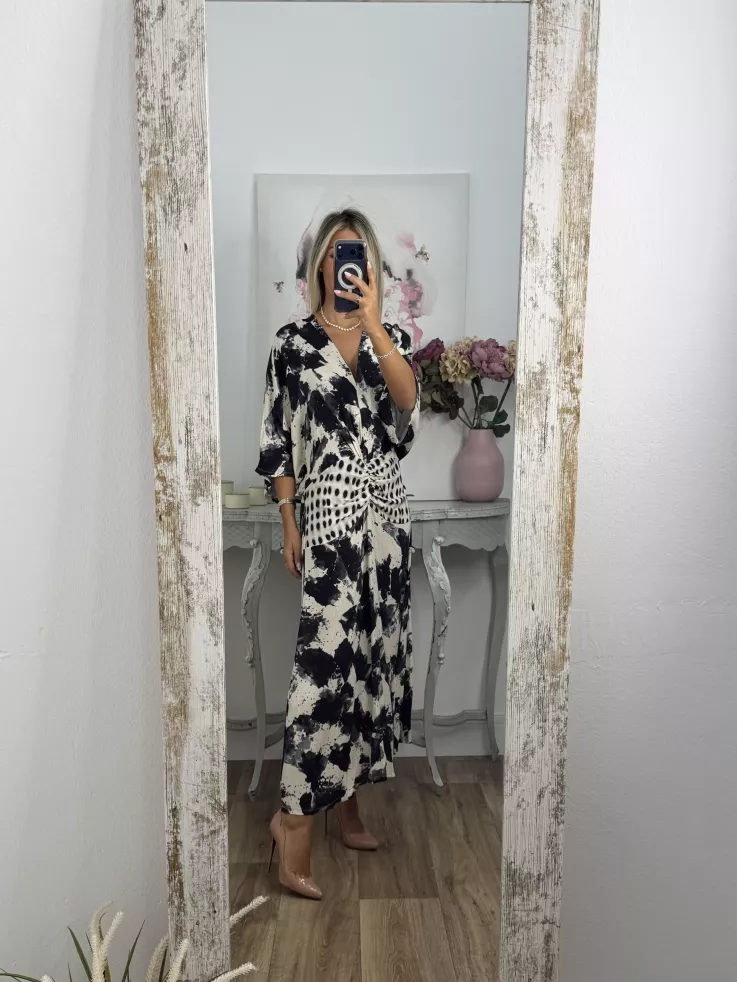 Vestido Natalia estampado negro