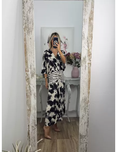 Vestido Natalia estampado negro