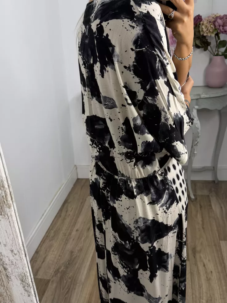 Vestido Natalia estampado negro