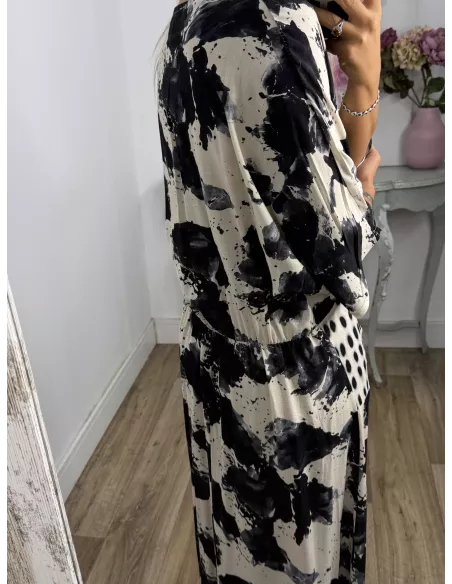 Vestido Natalia estampado negro
