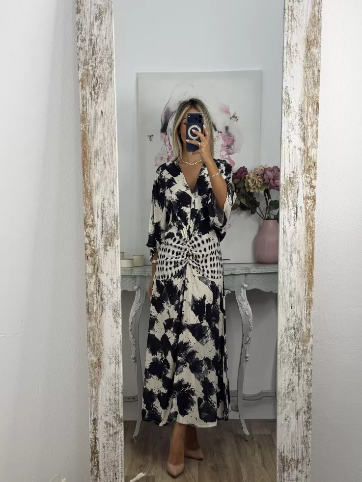 Vestido Natalia estampado negro