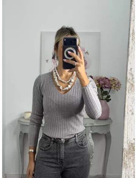 Jersey Basic gris