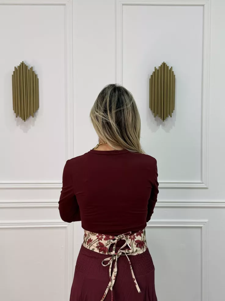 Fajín estampado beige y burdeos (3)