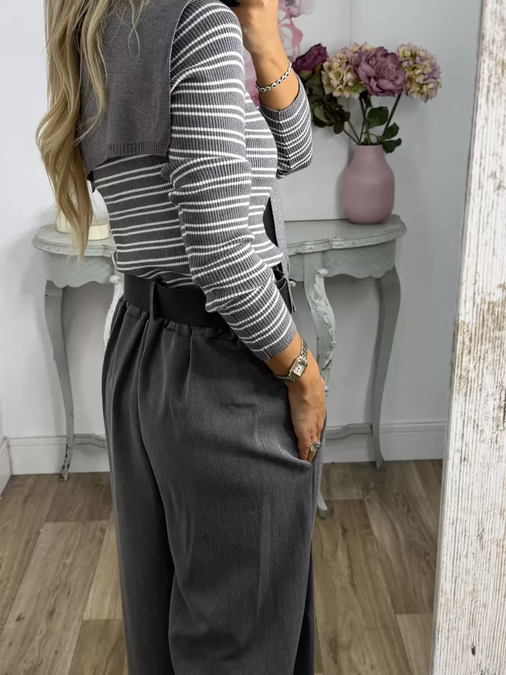 Jersey Tania de rayas gris