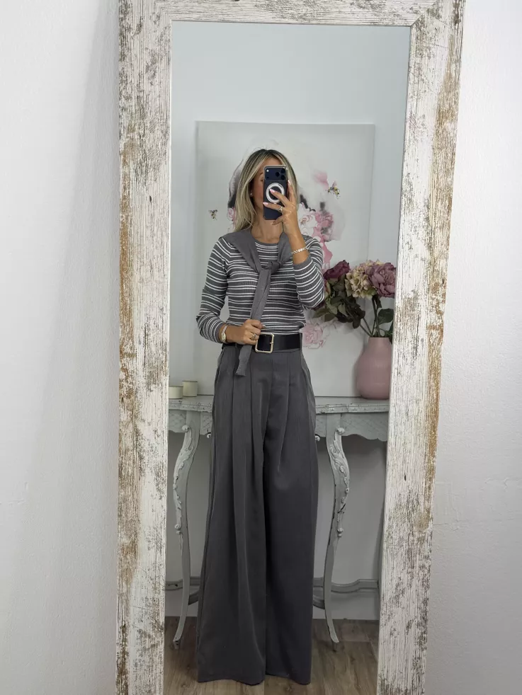 Jersey Tania de rayas gris