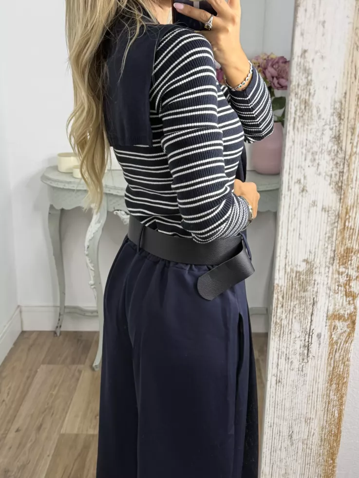Jersey Tania de rayas azul marino