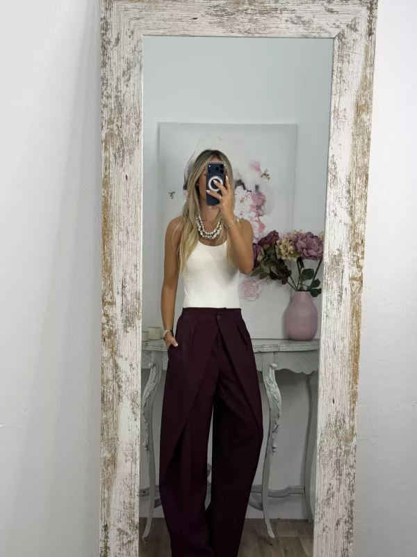 Pantalón Royal burdeos