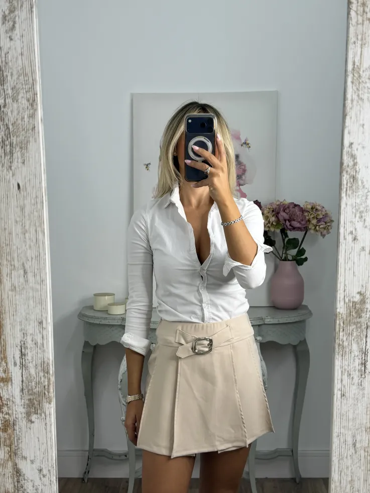 Falda pantalón Nuria beige