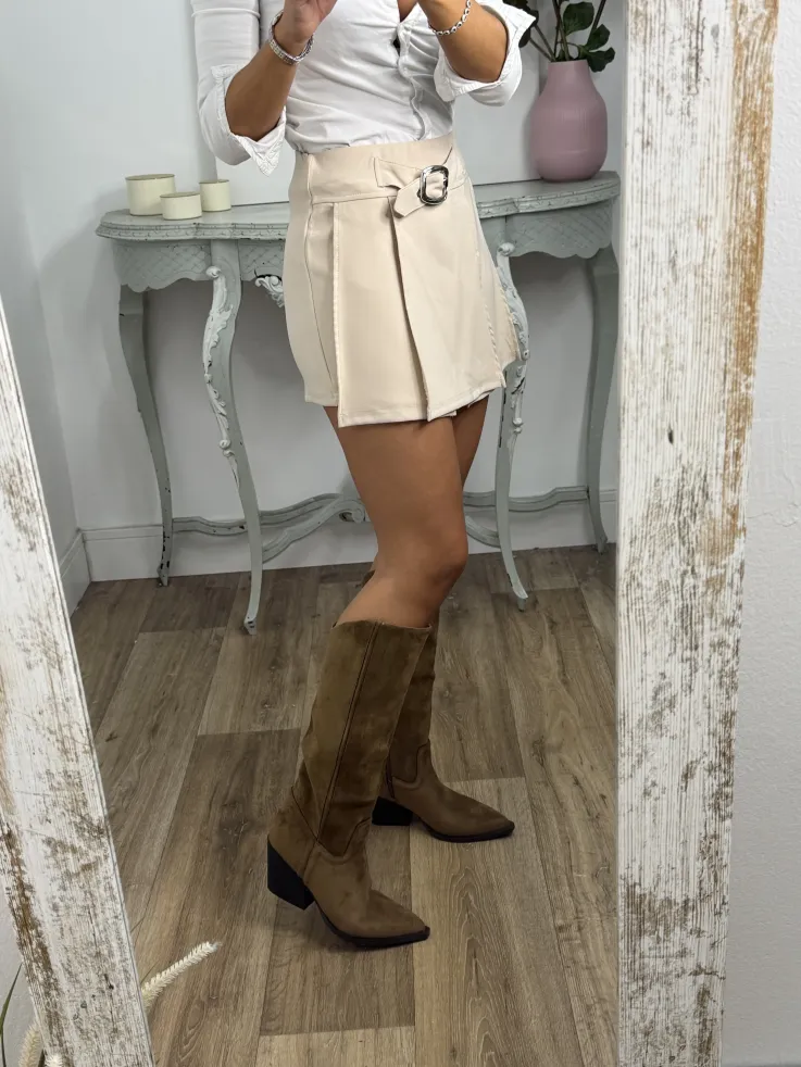 Falda pantalón Nuria beige