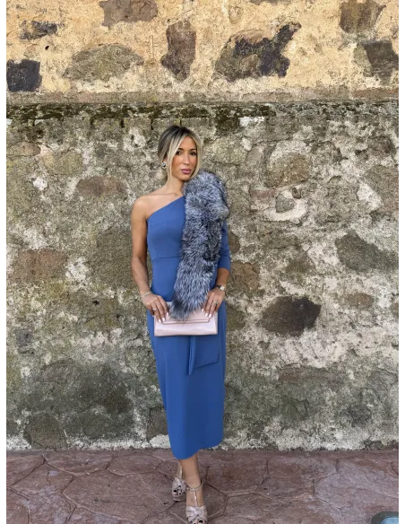 Vestido Josefin azul lazo