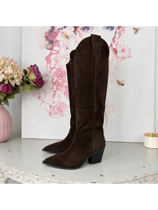 Botas Cowboy caña alta choco