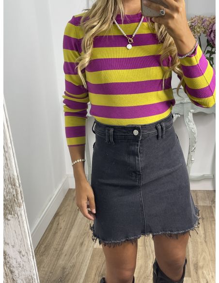 Mini falda vaquera negra