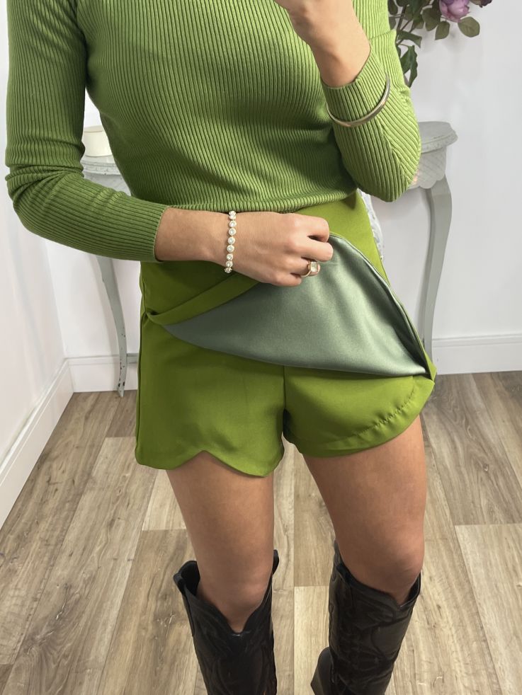tenis Inyección editorial Falda pantalón verde