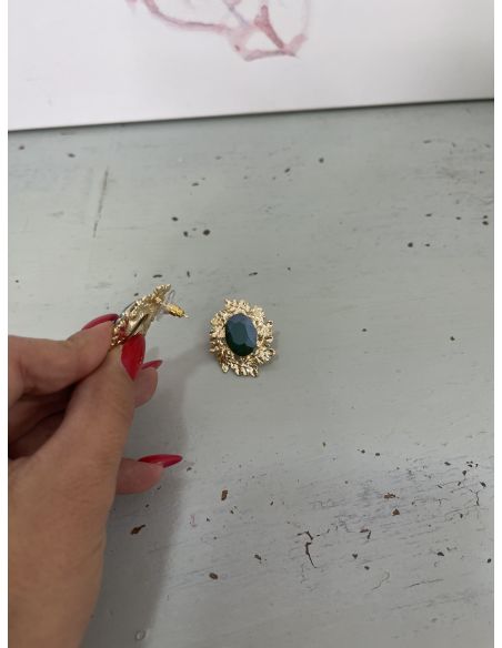 Pendientes piedra verde