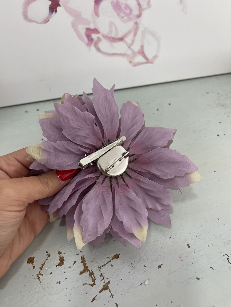 Broche Flor malva