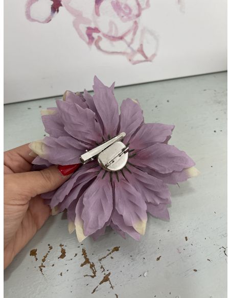 Broche Flor malva