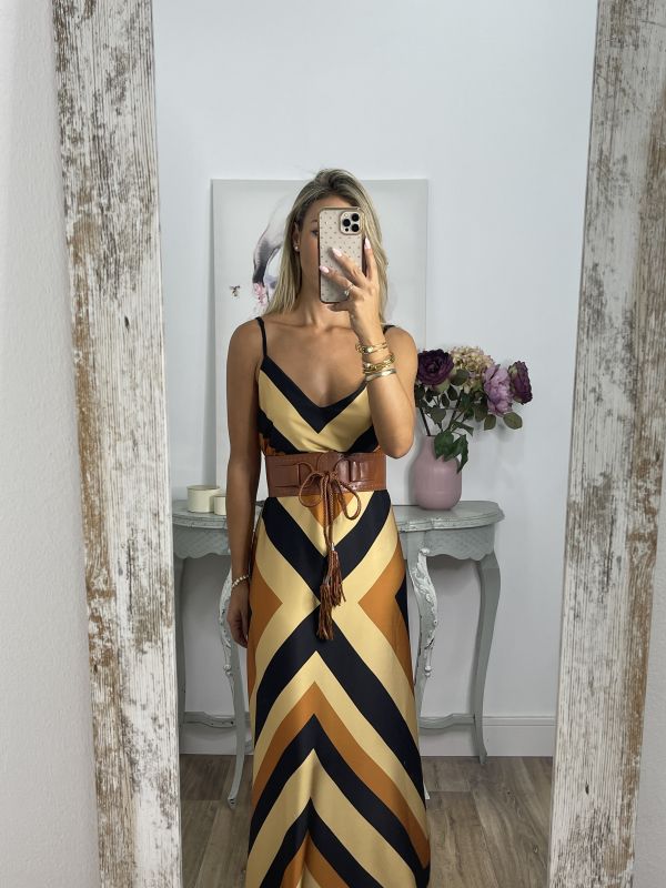 Fajín efecto piel marrón