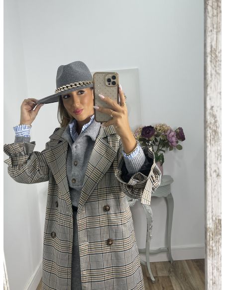 Sombrero cadena gris