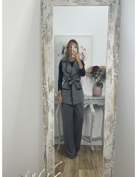 Pantalón pinza gris