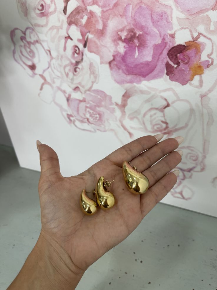 Pendientes gota talla grande