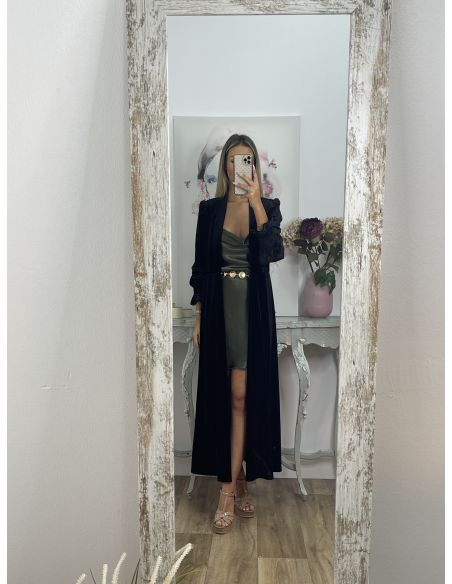 Vestido verde tiranta cadena