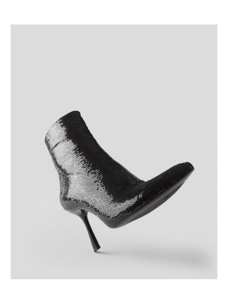 Botín lentejuelas negro