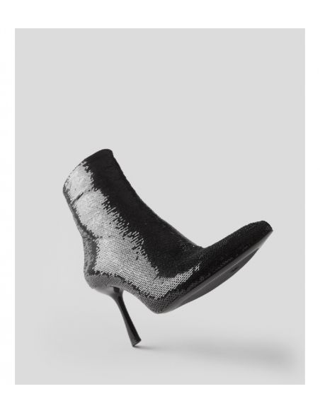 Botín lentejuelas negro