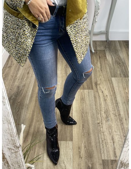 Botín lentejuelas negro