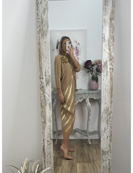 Vestido Priscila dorado